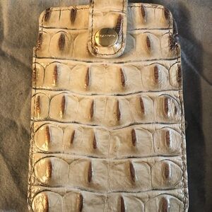 Brahmin Wallet Cell Phone Case Wristlet Champagne Augustine NWOT